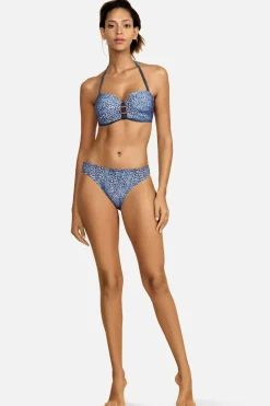 Bardotka - balkonetka cętki Jeans F72A/771