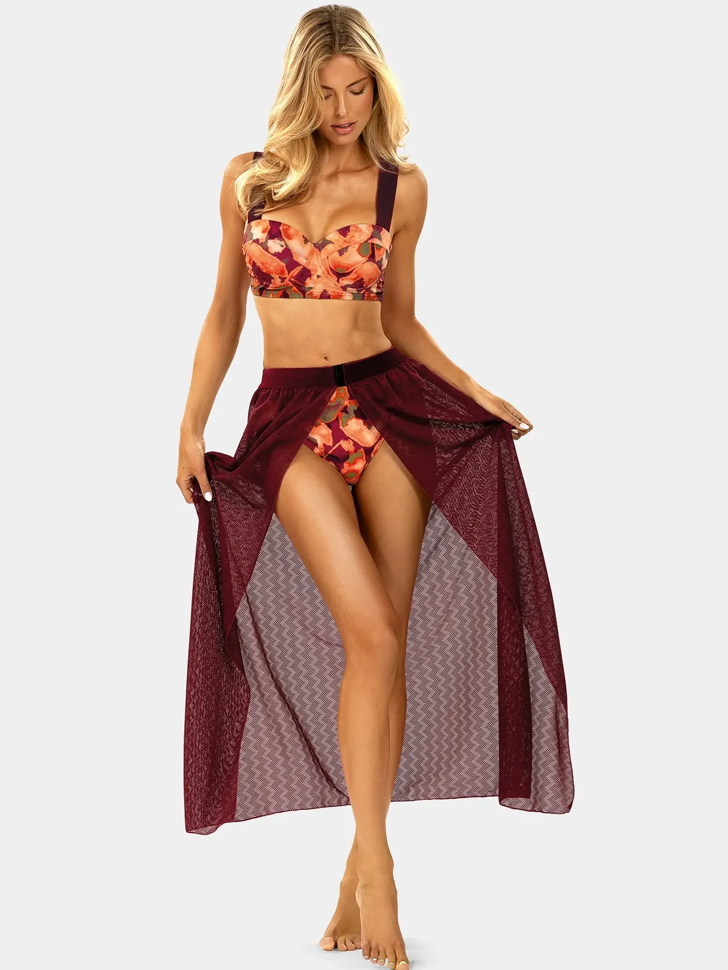 Bardotka kąpielowa push-up FG227A/909 półgorset