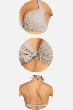 Beżowa góra stroju kąpielowego push-up FG11/811A