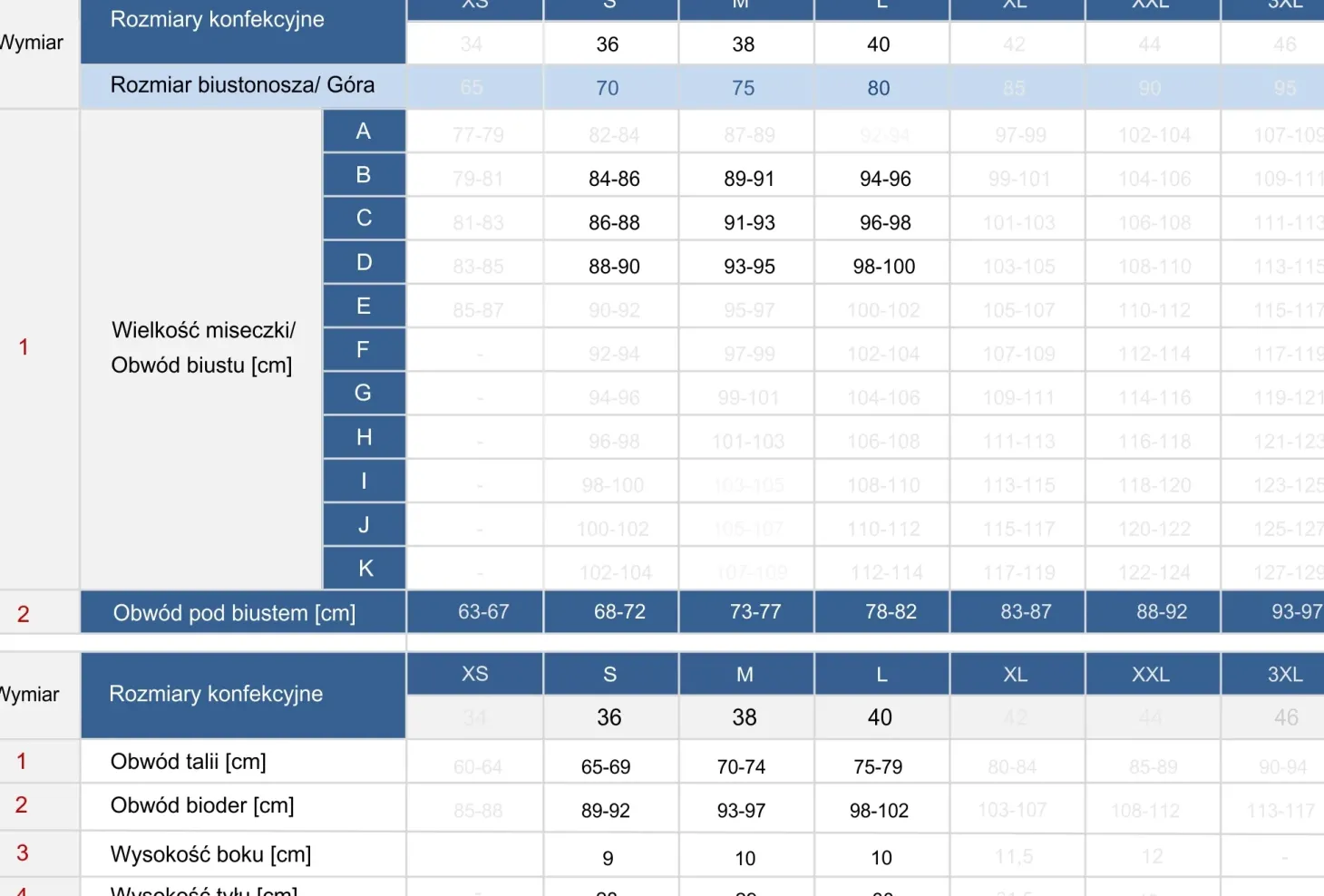 Bikini dwuczęściowe z haftem FL164A/604H komplet