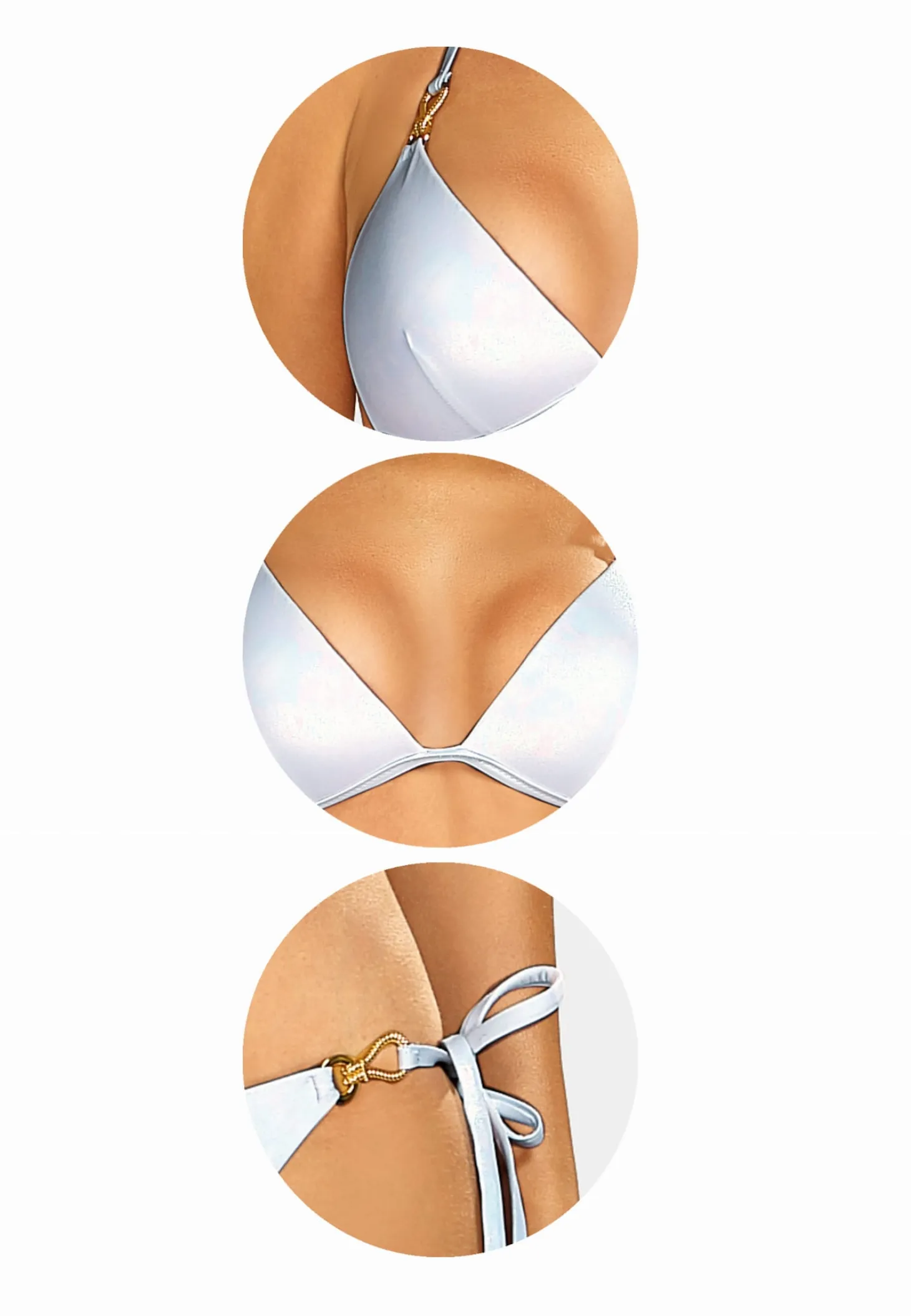 Bikini Set - Biały strój kąpielowy p-up FL17B/645