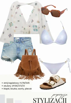 Bikini Set - Biały strój kąpielowy p-up FL17B/645