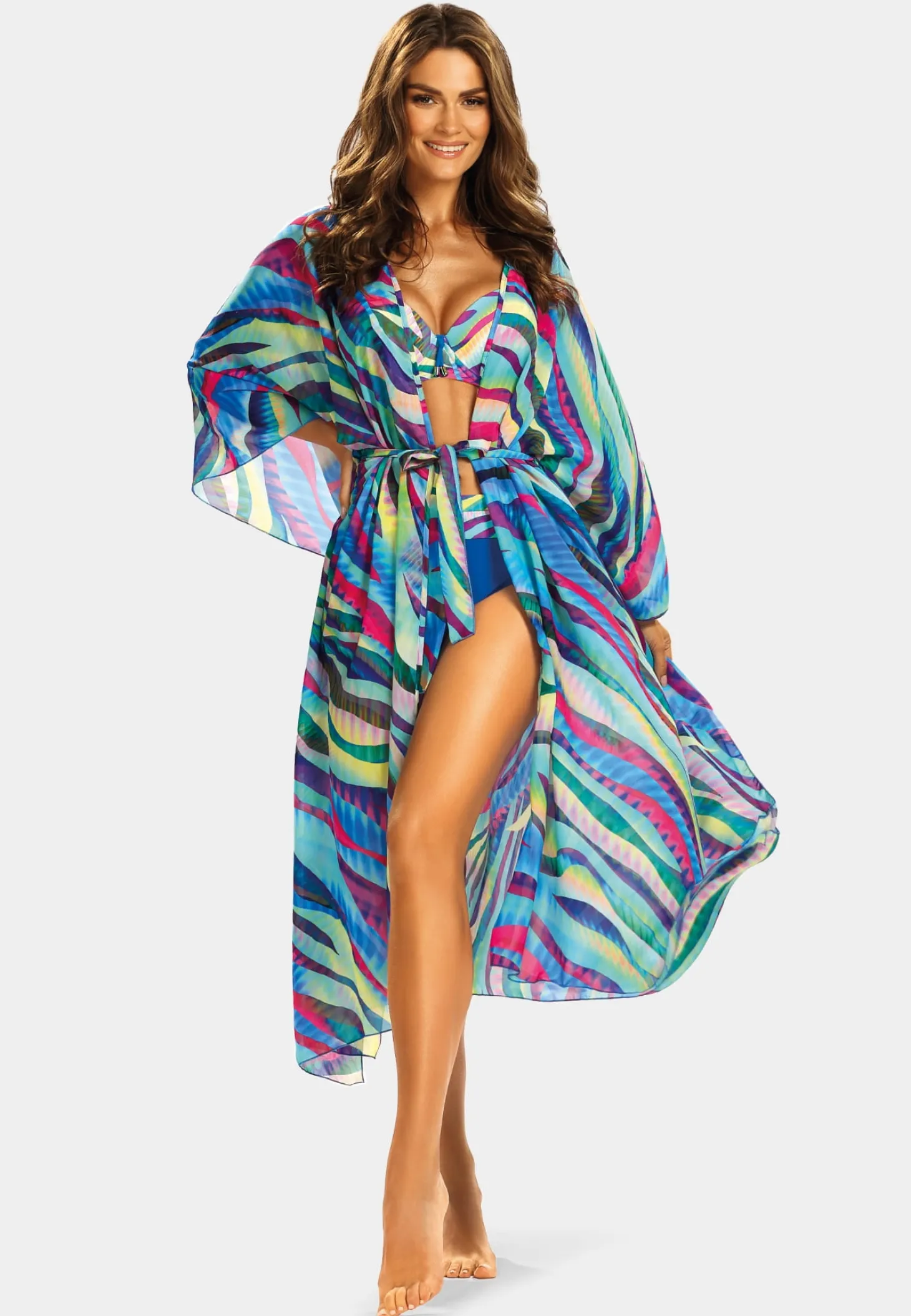 Biustonosz kąpielowy Plus Size print Wave FG04/881