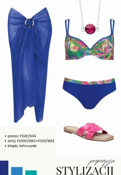 Biustonosz kąpielowy push-up Tropical FG10D/883