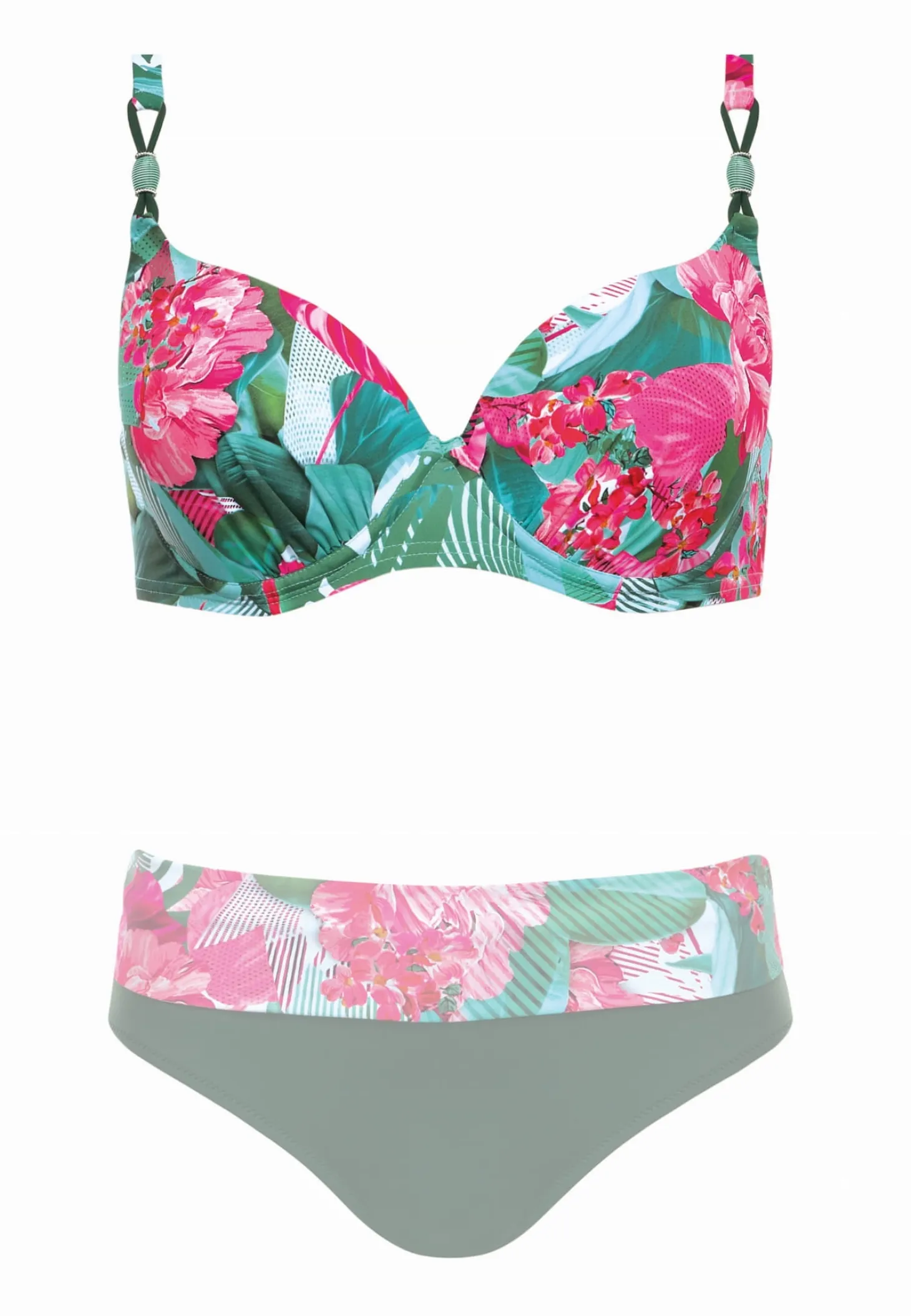 Biustonosz plażowy push up - Rose Flowers FG10/862