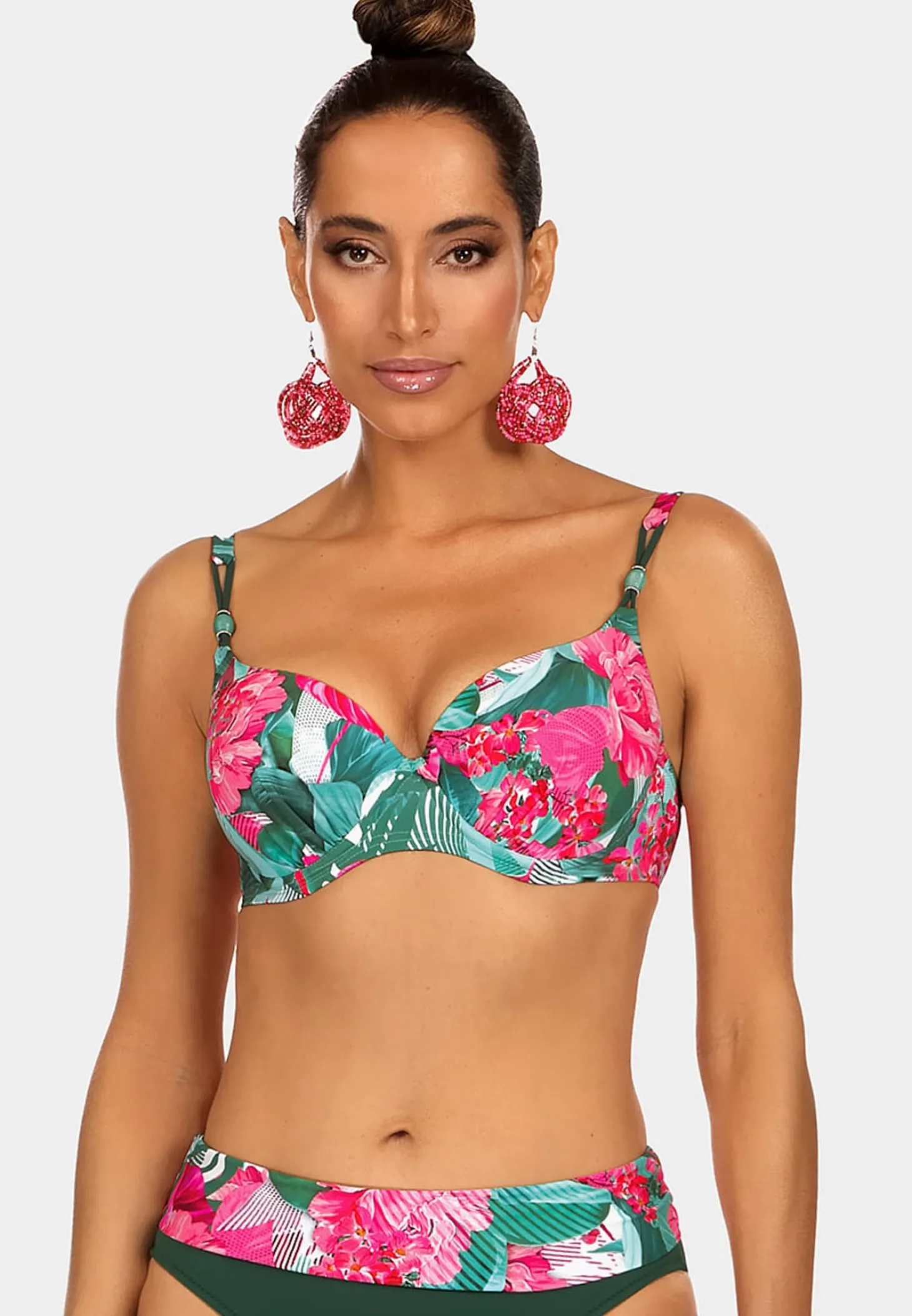 Biustonosz plażowy push up - Rose Flowers FG10/862