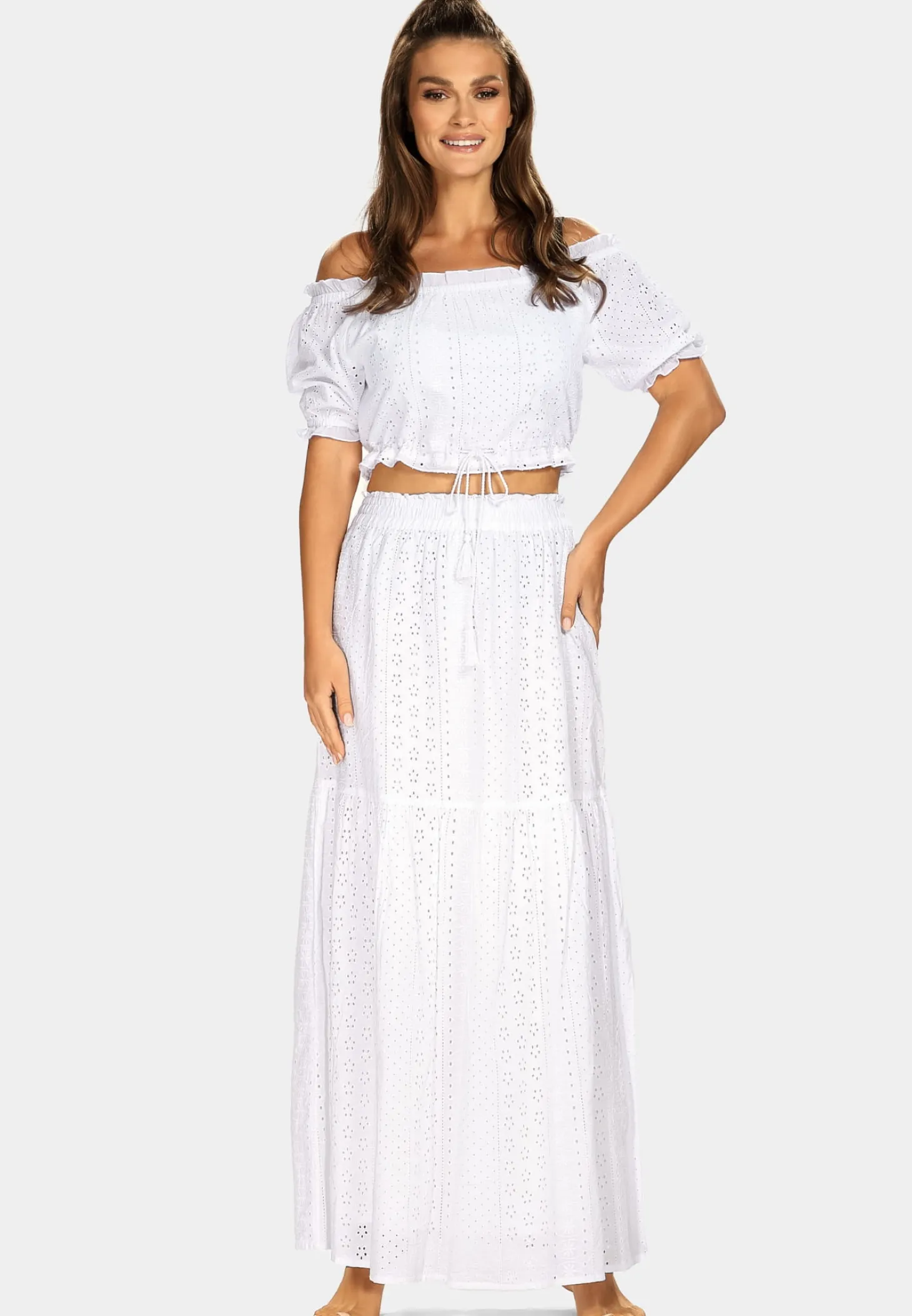 Bluzeczka haft | Hiszpanka Boho crop top F227/645