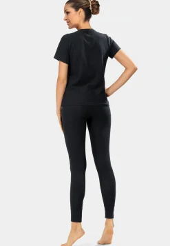 Bluzka czarna prążek | t-shirt z bawełny BLU03/509