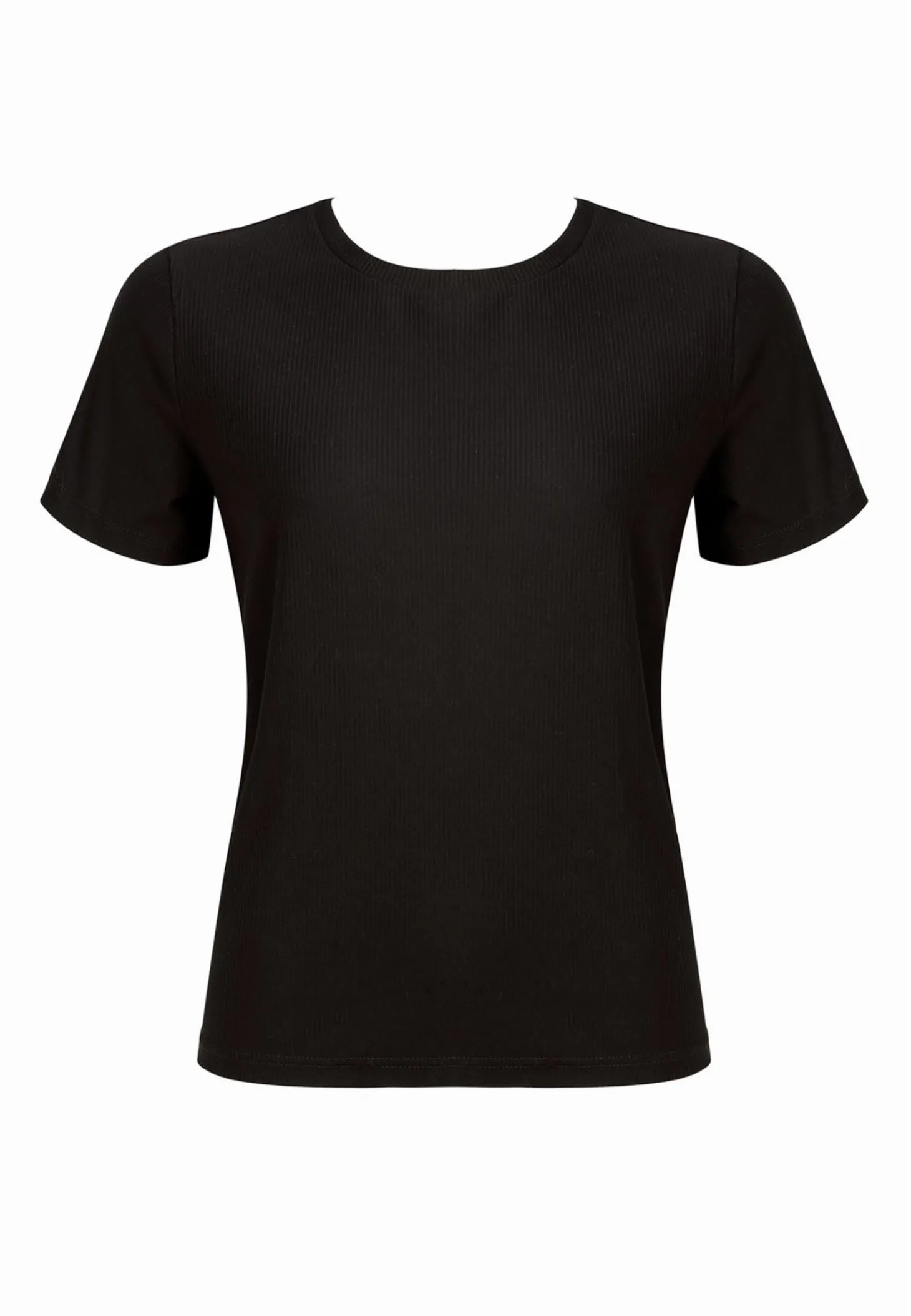 Bluzka czarna prążek | t-shirt z bawełny BLU03/509