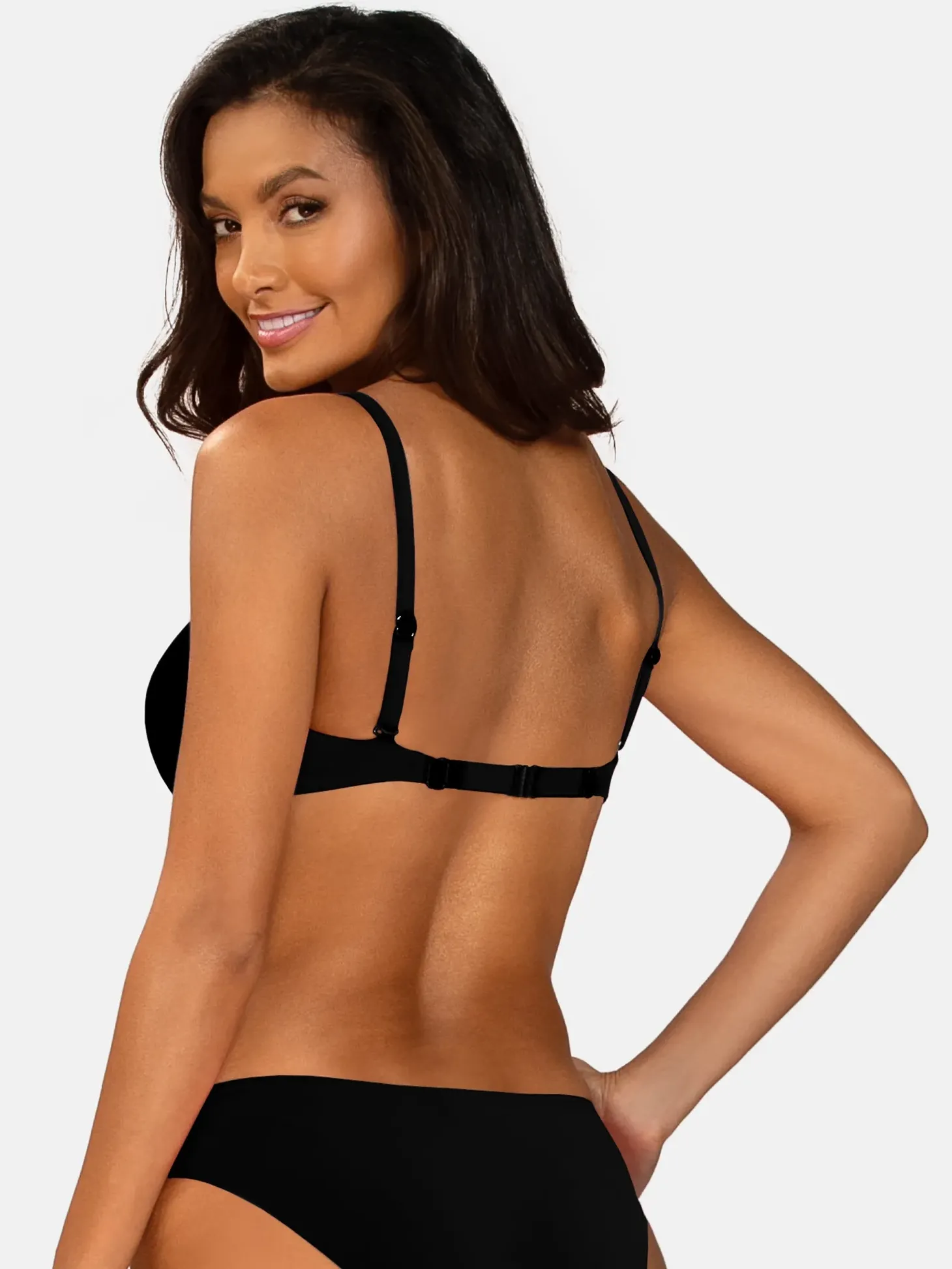 Czarna góra od bikini z efektem p-up FG228/509