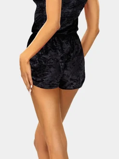 Czarne damskie szorty na lato velvet FL124E/509