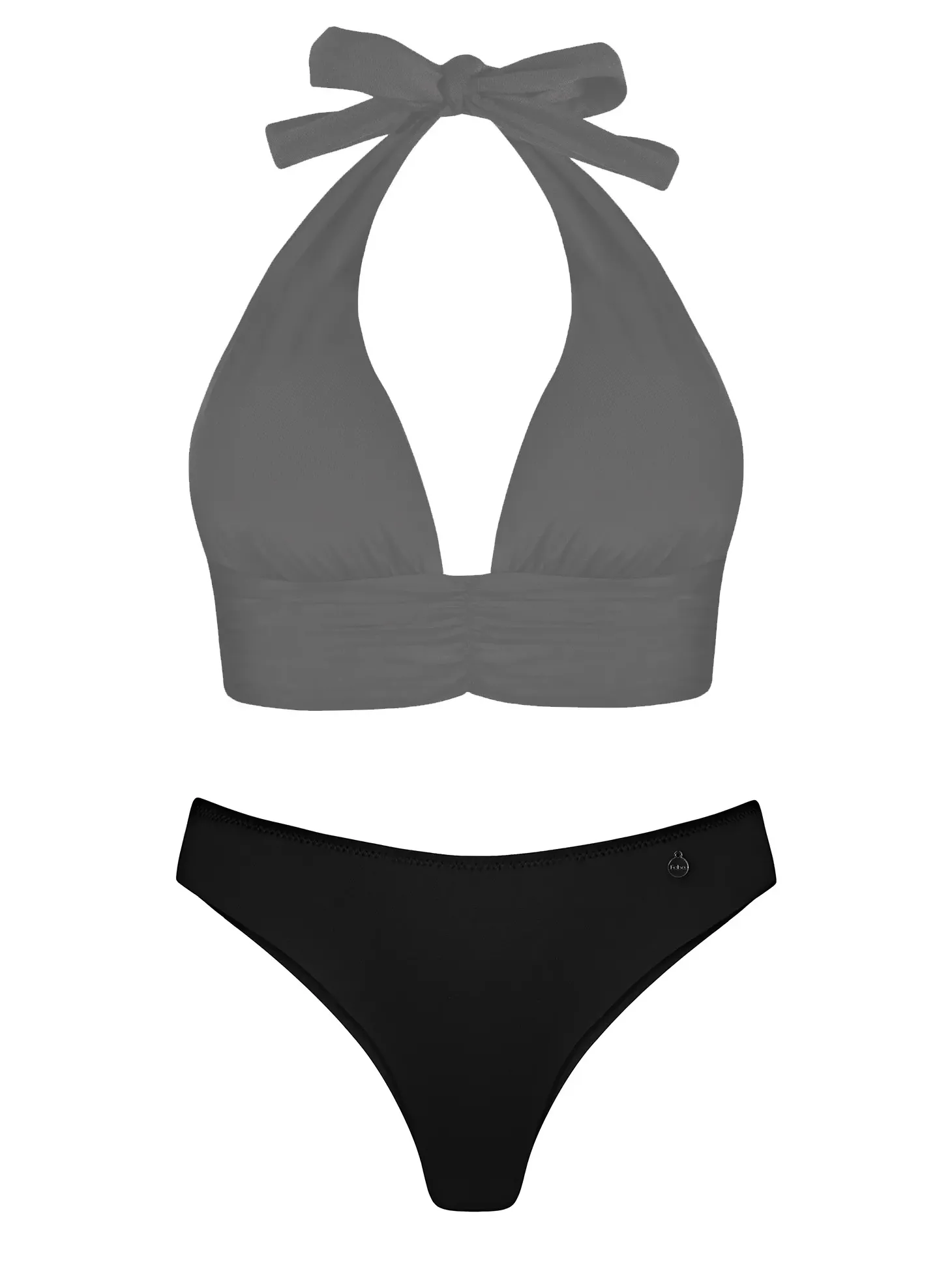Czarne figi kąpielowe Brazyliany niskie F50B/509