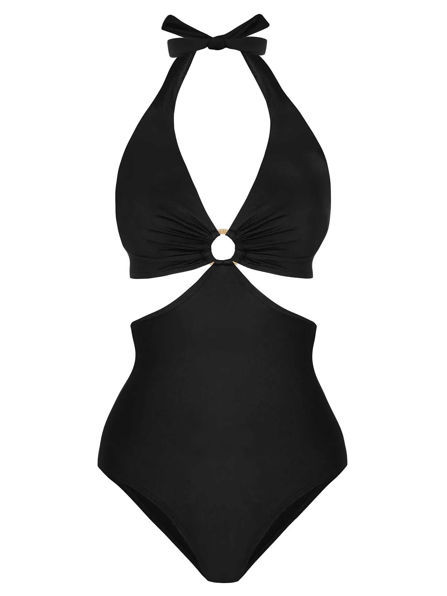 Czarne jednoczęściowe monokini plażowe F233/509