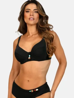 Czarny biustonosz kąpielowy FG238/509P plus size