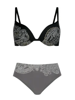 Czarny biustonosz kąpielowy push-up FG21H/931 Boho