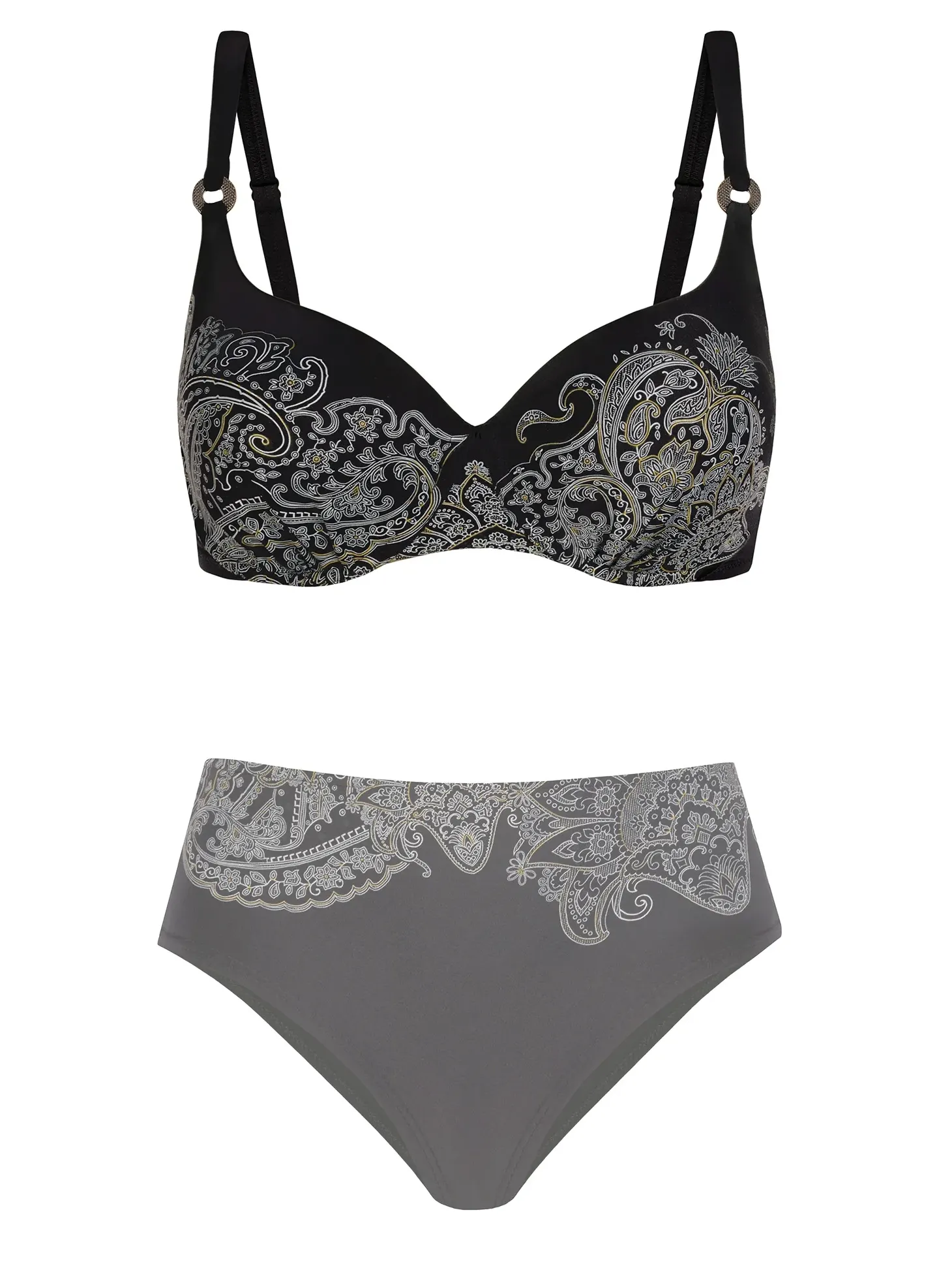 Czarny biustonosz kąpielowy push-up FG10/931 Boho