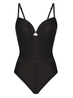 Czarny strój kąpielowy z efektem Push-Up F28B/807