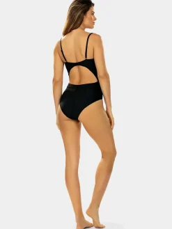 Czarny strój kąpielowy z efektem Push-Up F28B/807