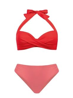 Czerwony biustonosz kąpielowy push-up FG20A/786V