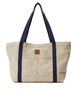 Damska torba plażowa shopperka z lnem F87/BAG61