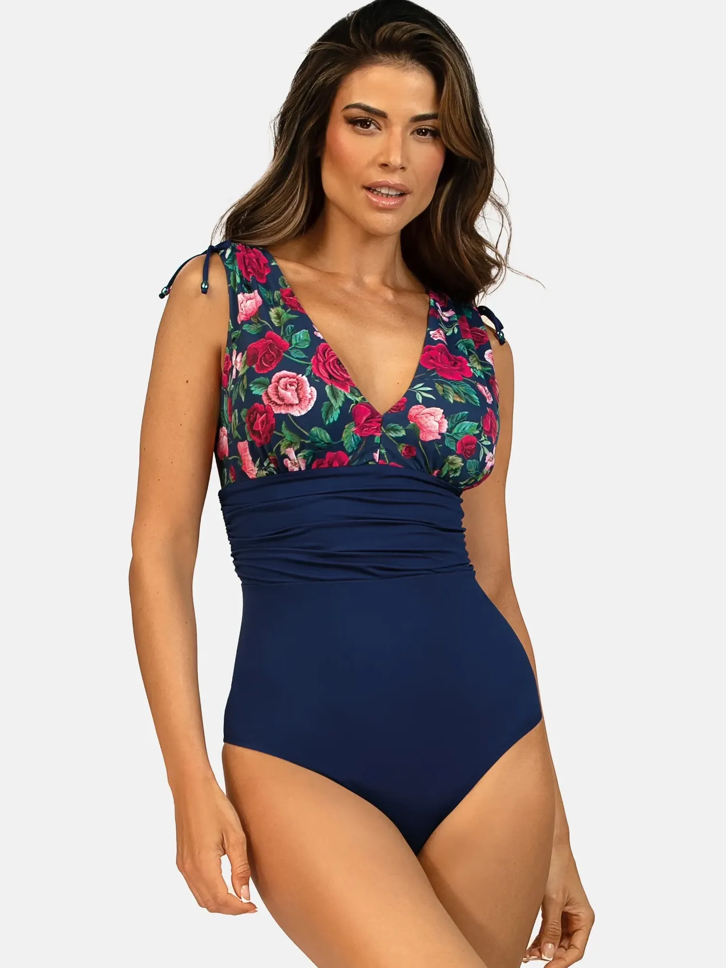 Damski kostium kąpielowy plus size F232A/927 Róża