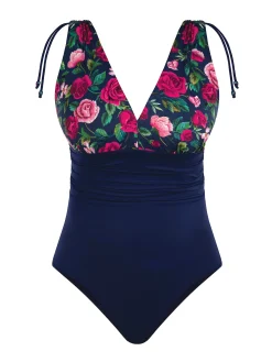 Damski kostium kąpielowy plus size F232A/927 Róża