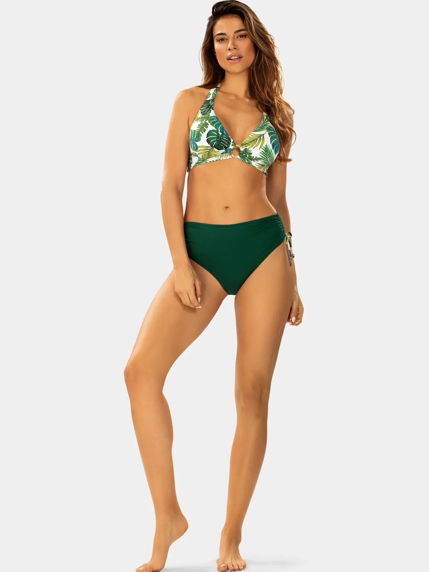 Dół od bikini - figi wysoki stan FD90/907 khaki