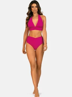 Figi kąpielowe z marszczeniem high waist FD166/919