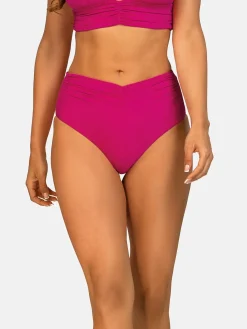 Figi kąpielowe z marszczeniem high waist FD166/919
