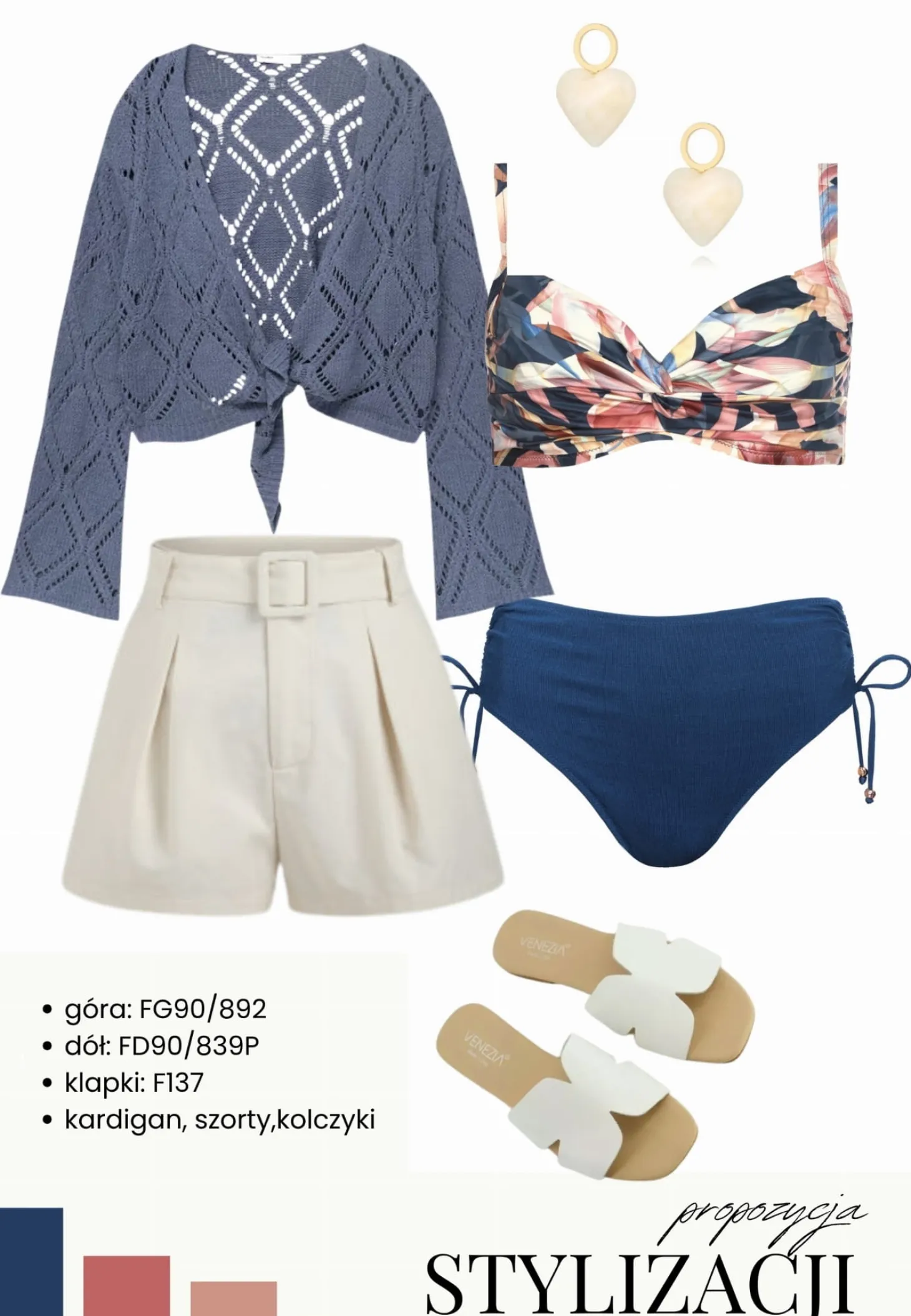 Figi od bikini wysoki stan regulowane FD90/839P