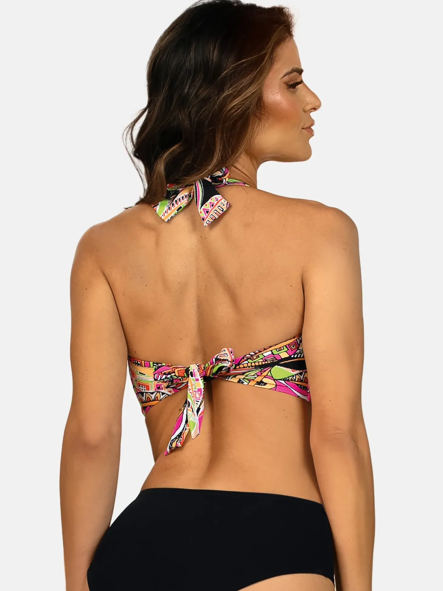 Góra bikini wiązana bez fiszbin FG239/929P prążek