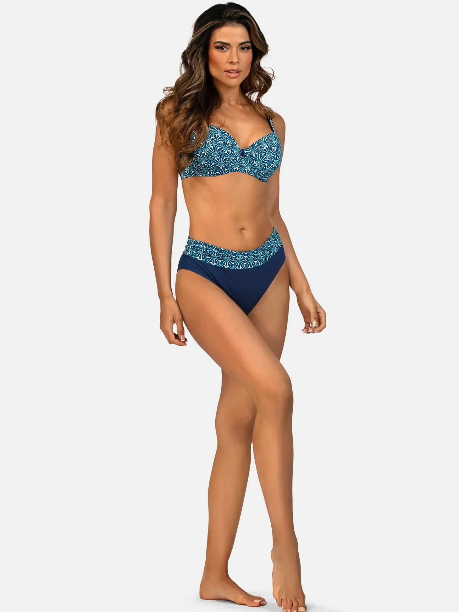 Góra kąpielowa na duży biust FG04/922 Blue Orient