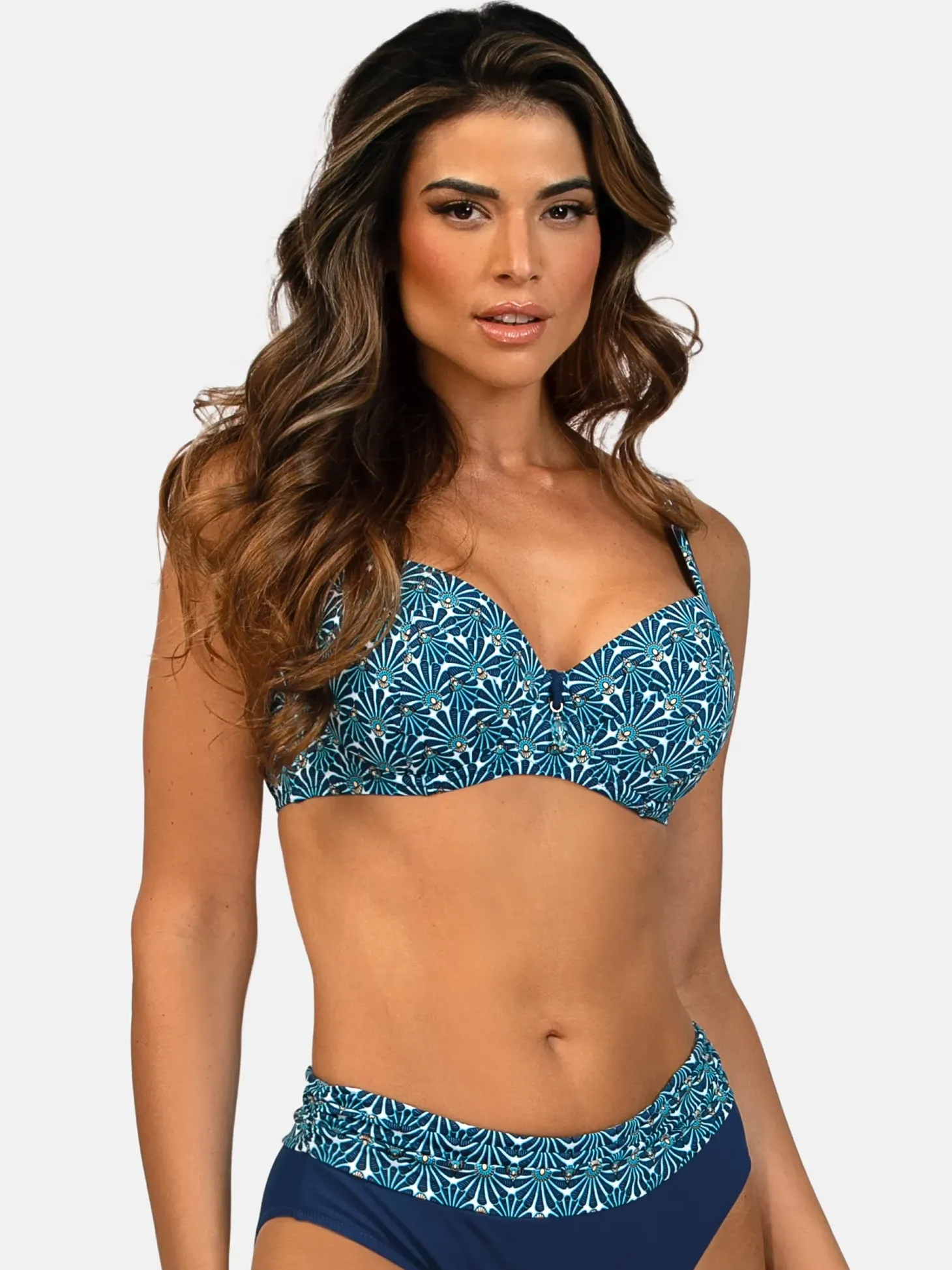 Góra kąpielowa na duży biust FG04/922 Blue Orient