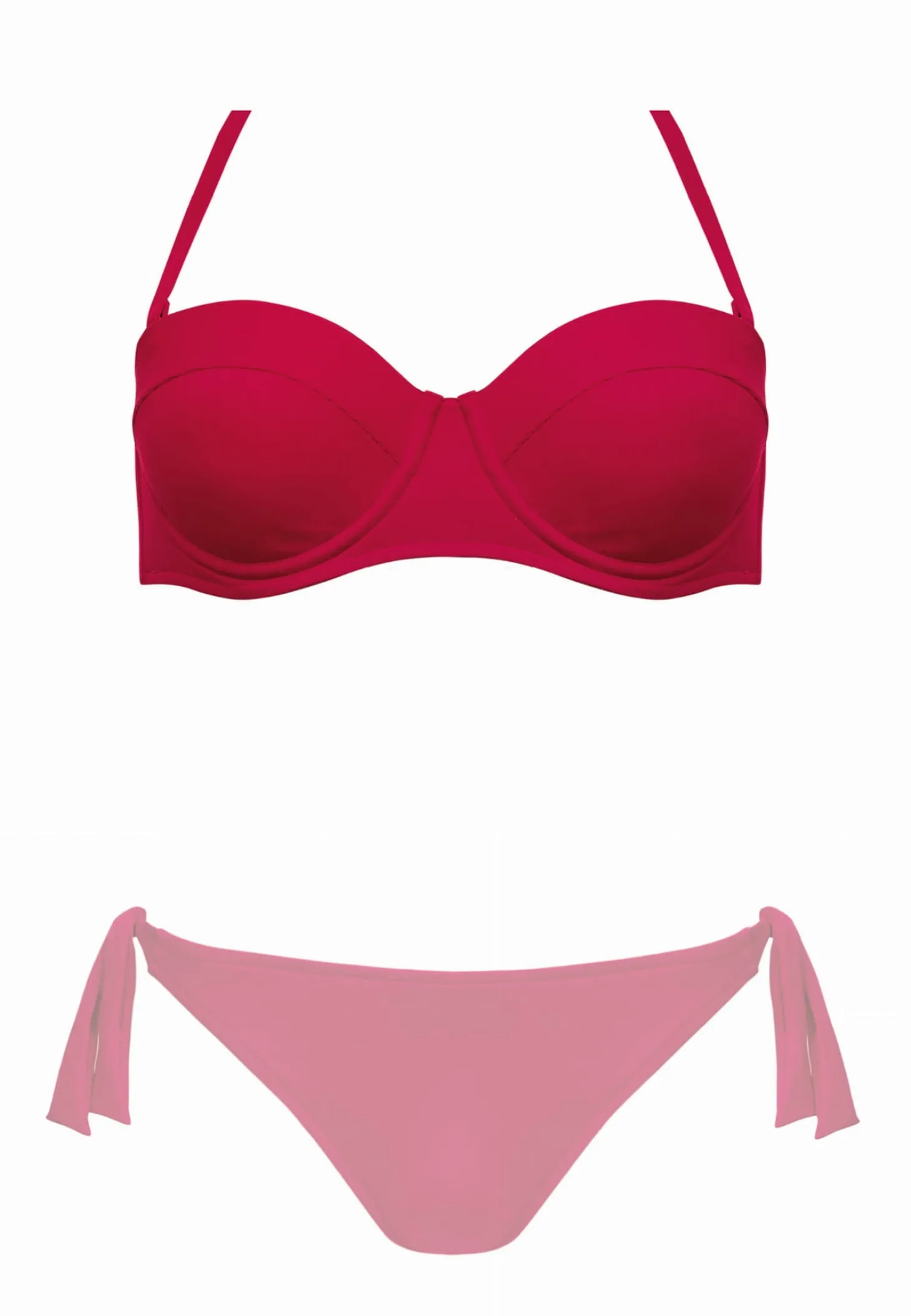Góra od bikini bardotka push-up czerwona FG72C/760