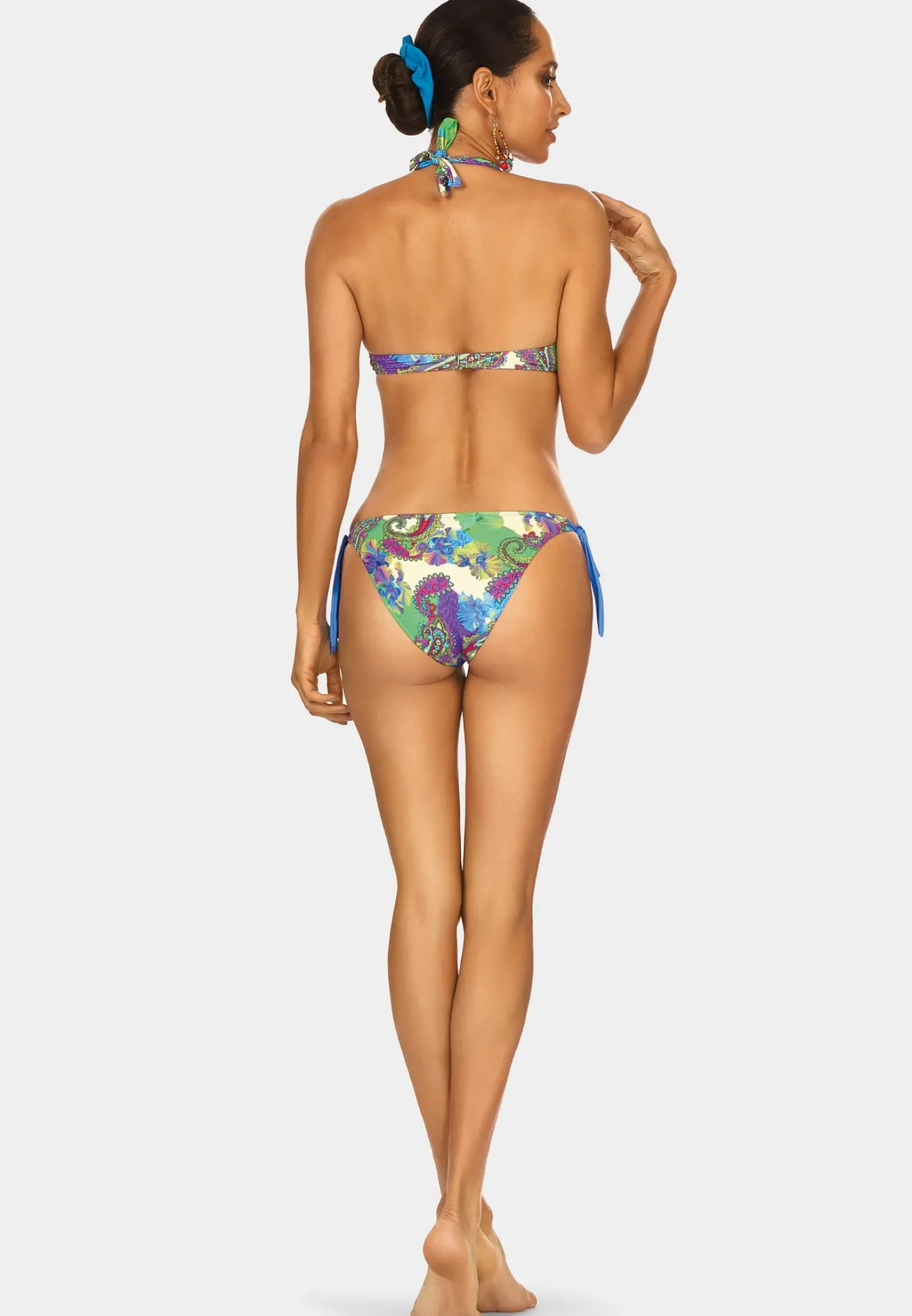 Góra od bikini wiązana na szyi boho print FG11/865