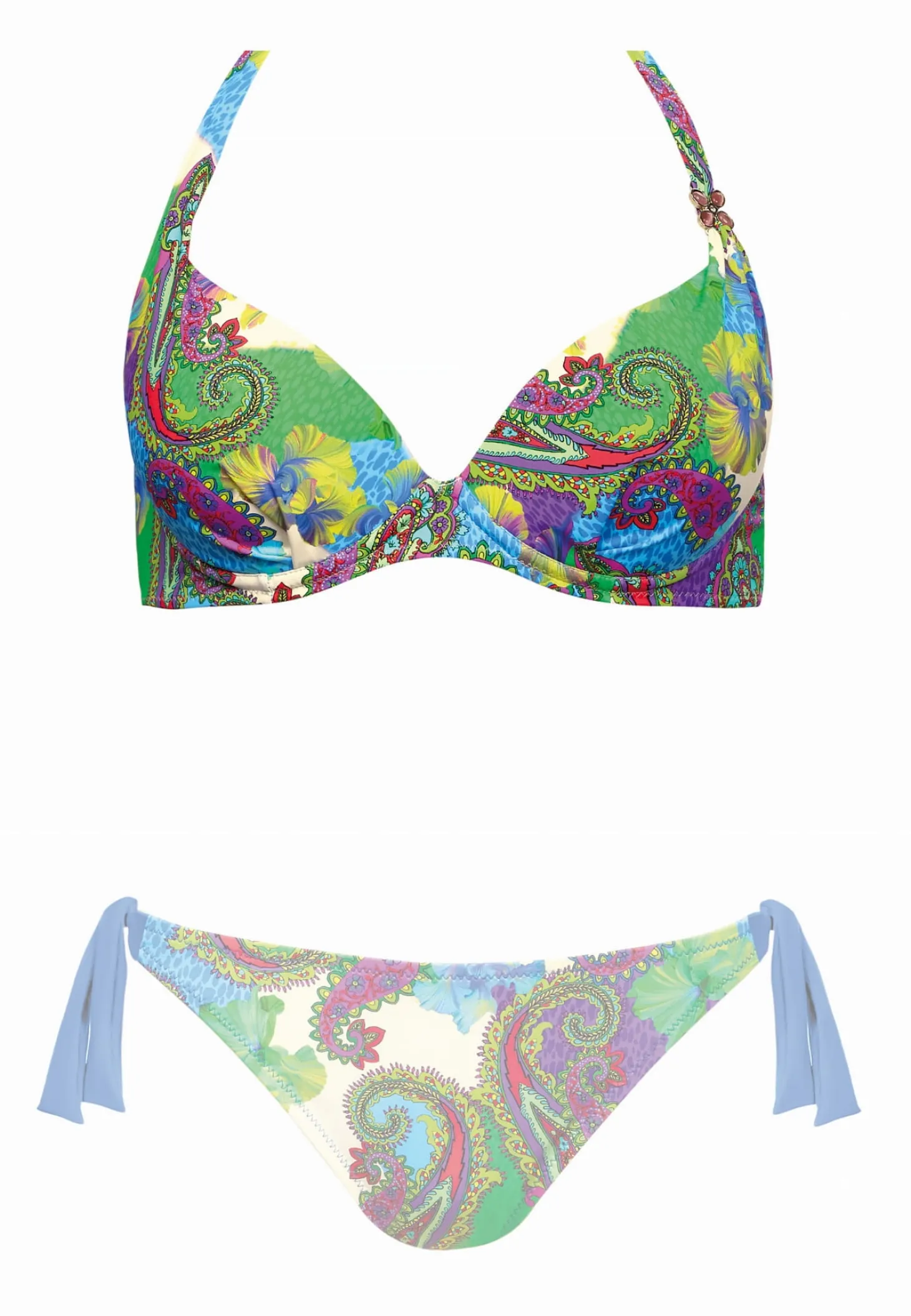 Góra od bikini wiązana na szyi boho print FG11/865