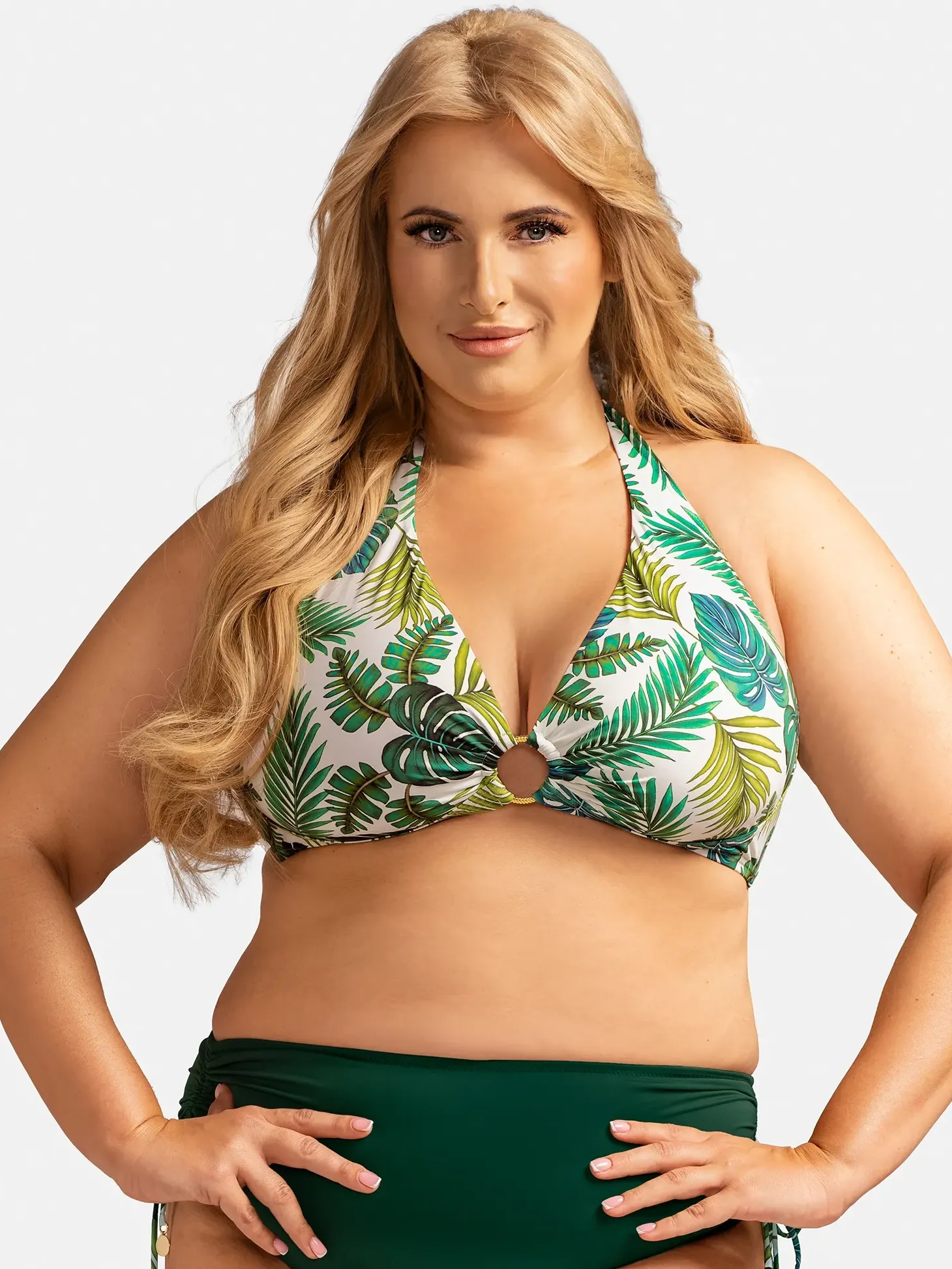 Góra od bikini wiązana na szyi FG239/907 Monstera
