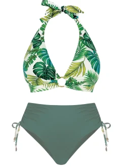 Góra od bikini wiązana na szyi FG239/907 Monstera
