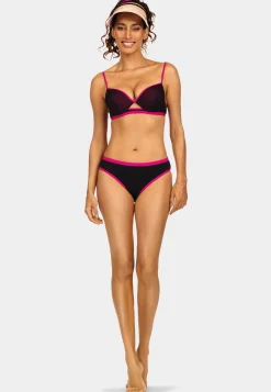 Góra od stroju push-up z lamówkami pink FG21L/509E