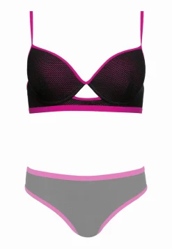 Góra od stroju push-up z lamówkami pink FG21L/509E
