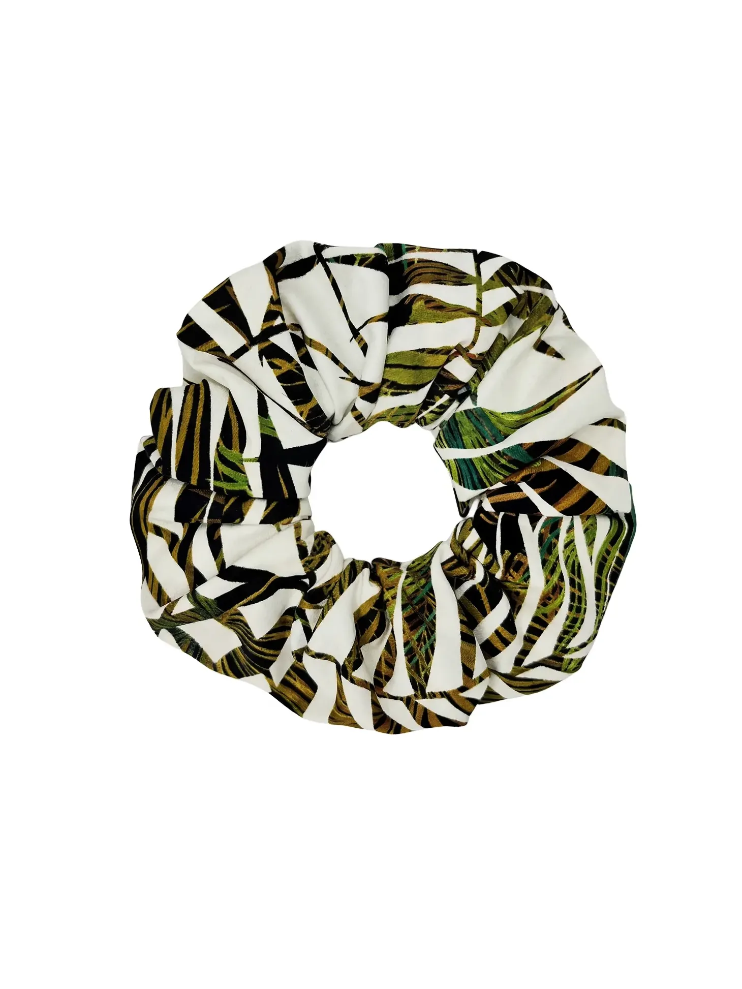 Gumka do włosów Scrunchie - frotka liście G03/925