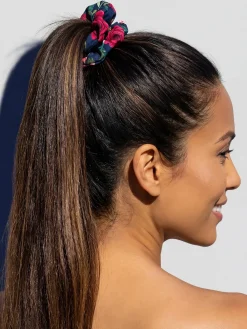 Gumka do włosów Scrunchie - frotka w róże G03/927
