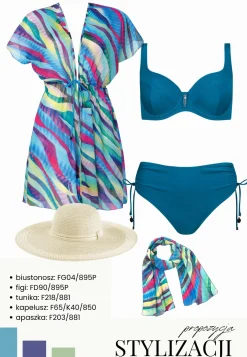 Kapelusz plażowy duże rondo Ecru F65/K40/850