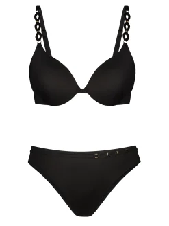 Klasyczne czarne bikini push-up FL228A/509 komplet
