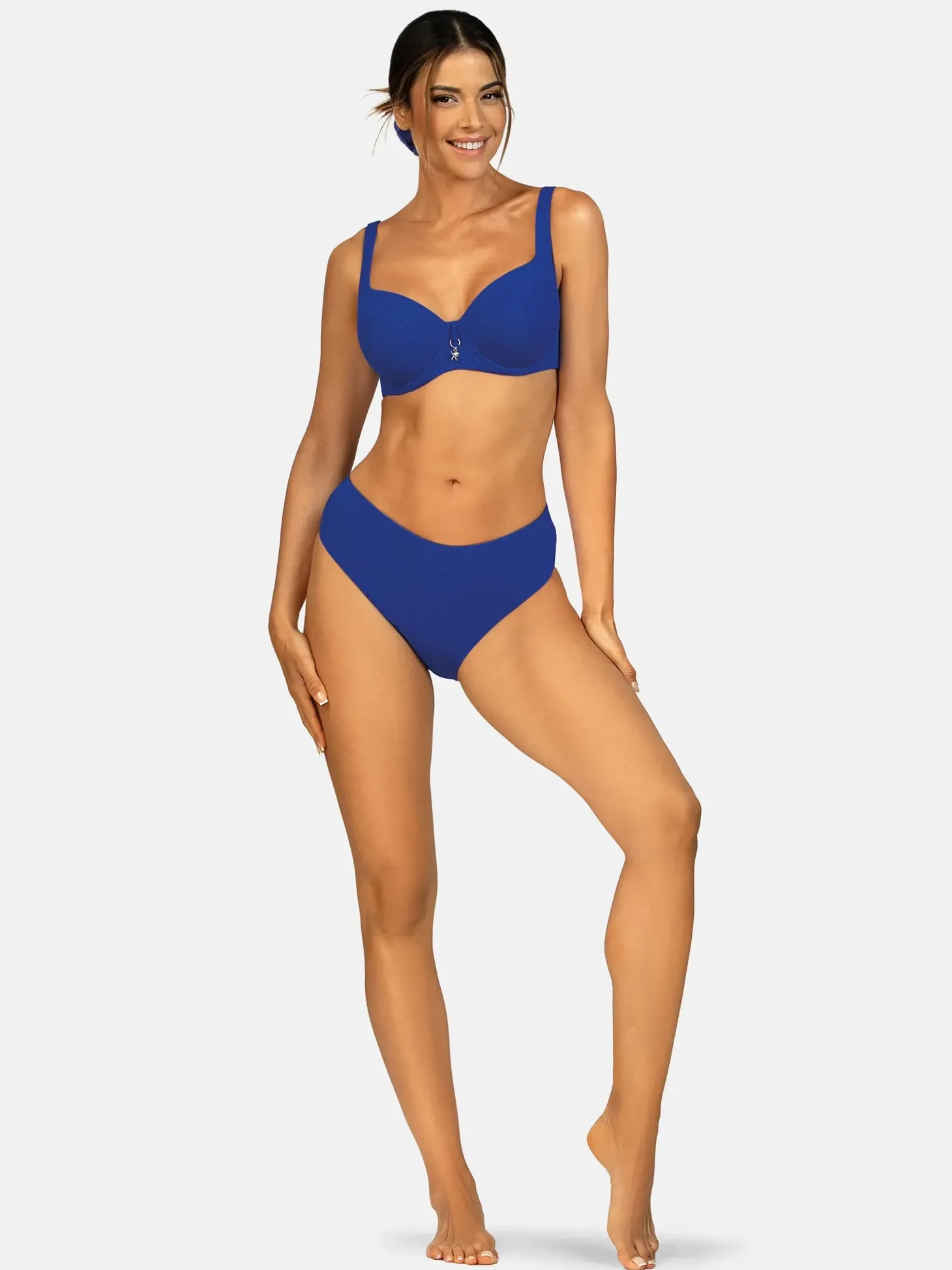 Kobaltowy biustonosz kąpielowy plus size FG04/604V