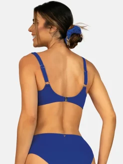 Kobaltowy biustonosz kąpielowy plus size FG04/604V