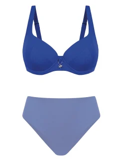 Kobaltowy biustonosz kąpielowy plus size FG04/604V