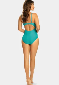 Kostium jednoczęściowy push-up w kwiaty F28C/882