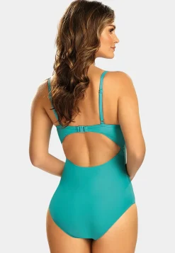 Kostium jednoczęściowy push-up w kwiaty F28C/882