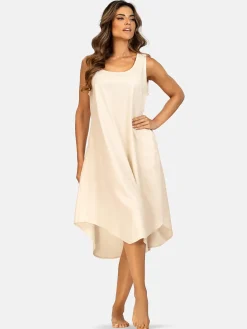 Letnia sukienka damska z lnem oversize F253/850